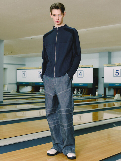 팬츠,데님 - 에프디알 (FDR) - Parasuit+Skipants Mixed Jean_Slub Black