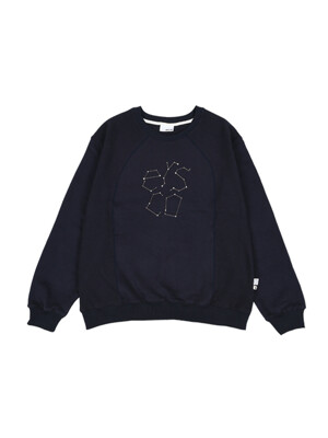 Constellation printing sweatshirts_Navy