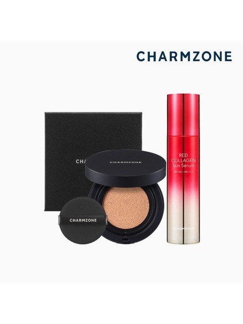 메이크업 - 참존 (CHARMZONE) - [참존/콜라겐] 레드 콜라겐 선 세럼 50ml + 비건 콜라겐 쿠션 15g