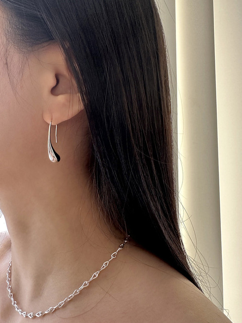 주얼리 - 모스크스 (mosxe) - [925silver] Tear drop earring