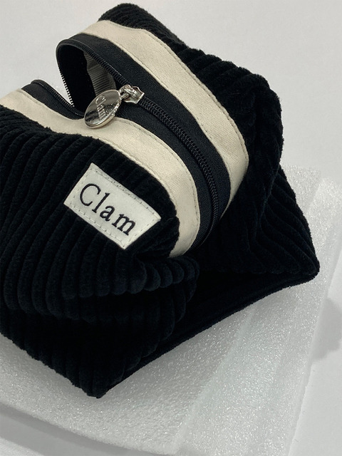 클러치 - 클램 (Clam) - Clam round pouch _ Corduroy black
