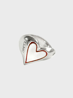 Red Line Heart Ring