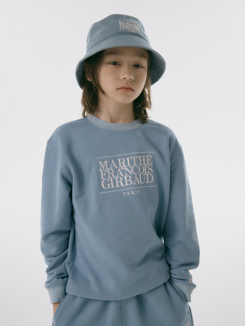 키즈어패럴 - 마리떼프랑소와저버 (Marithe Francois Girbaud) - ENFANT CLASSIC LOGO SWEATSHIRT ash blue