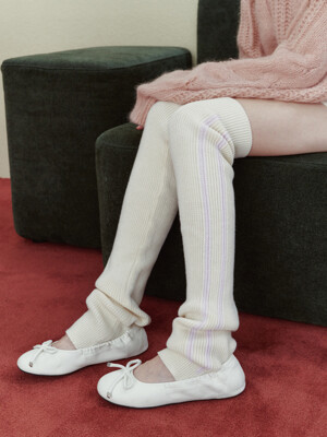 LONG KNIT LINE LEG WARMERS_TT3W709IV