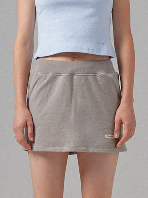 Grey Essential Sweat Mini Skirt