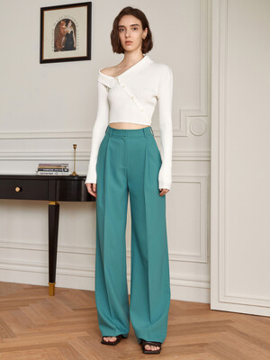 YY_Two tuck loose straight pants_MINT