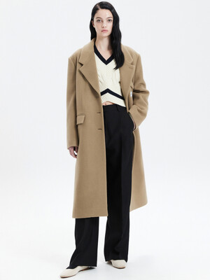 OVERSIZED TAILORED WOOL COAT_BEIGE