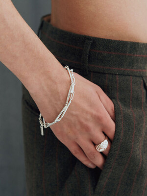 BAR LINK BRACELET[SILVER]