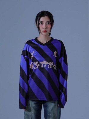 STRIPE FOOTBALL JERSEY T(BL)