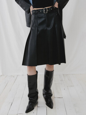 24SS CODE PLEATED ECO SKIRT