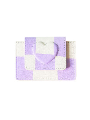 shape of wallet - purple check