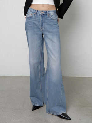 Washed Denim Lenny Pants_Indigo