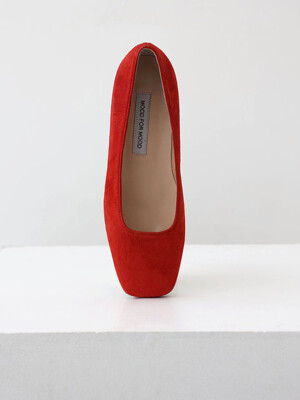 CAROLYN FLATS (Suede Red)