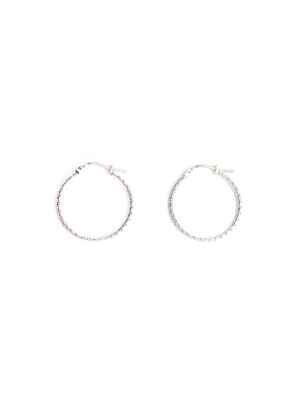 Chic cutting silver ring earring 실버 원터치 링귀걸이