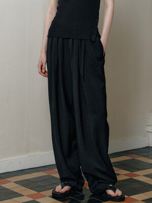relaxed banding pants (black)
