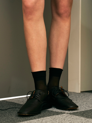 [IHM2302ST03] [단독]Everyday Frill Stocking Socks Black