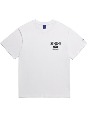 RUNING SMALL LOGO TEE (WHITE-BLACK)