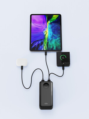 알로코리아 대용량 PD 파워뱅크 고속 충전 캠핑용 보조배터리 30000mAh 3007PD
