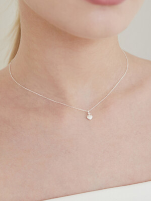 [단독][Silver 925] NC034 Matte Mini Heart Necklace