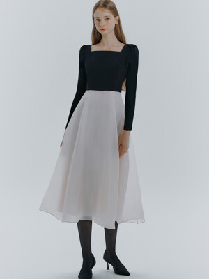 Taimi organza block dress
