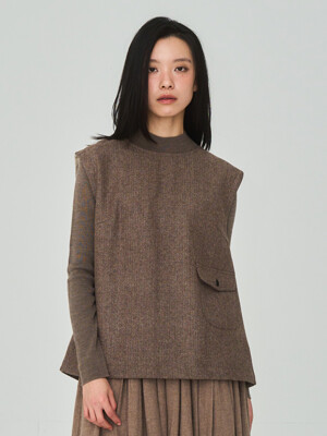 Pocket Brown Vest