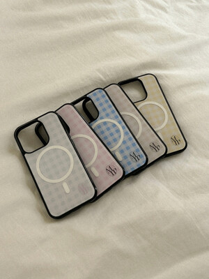 [mm] pastel check 디자인 [맥세이프 범퍼케이스]