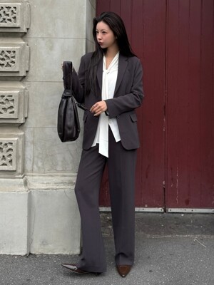 [Drama Signature] Semi Wide Trousers_2color