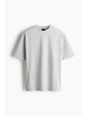 루즈핏 티셔츠 그레이 멜란지 1305058004