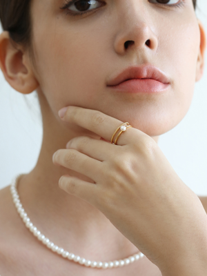 pearl pointed ring R022
