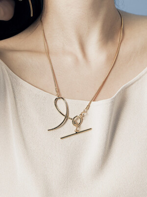 Gold sign Pendant Necklace