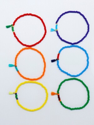 Ethnix color tassel beads bracelet 에스닉 태슬팔찌 포인트 비즈팔찌 6color