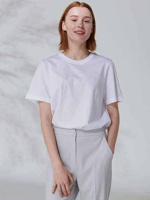 티셔츠 - 옵세스 (Obsess) - ONOF round silket t-shirts (white)