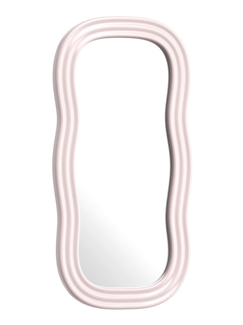 홈데코 - 커넥토리얼 (connectorial) - [배송 4-6주 소요] Wave Mirror (Pastel Pink / Large)