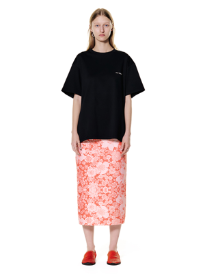 Flower Midi Skirt (Orange)