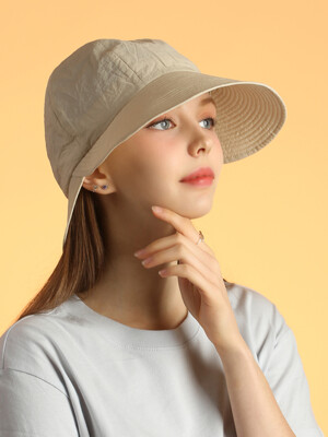 Double Brim Casquette Ivory