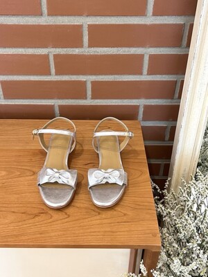 Blair Ribbon Sandals (3cm)  - Silver