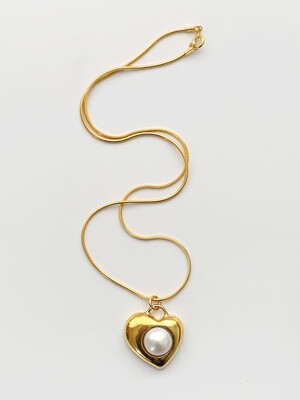 rosalie heart pearl gold necklace