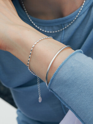 [925 silver] Huit.silver.33 / gross rizi bracelet