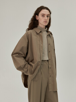 box shirt (tan beige)