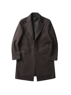 Wool Single Chester Coat (Brown)