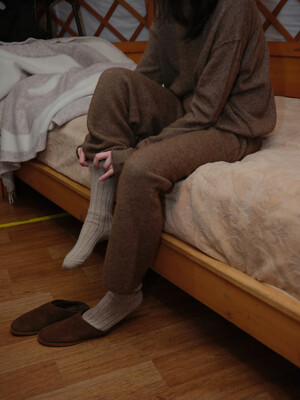 alpaca knit pants (brown)