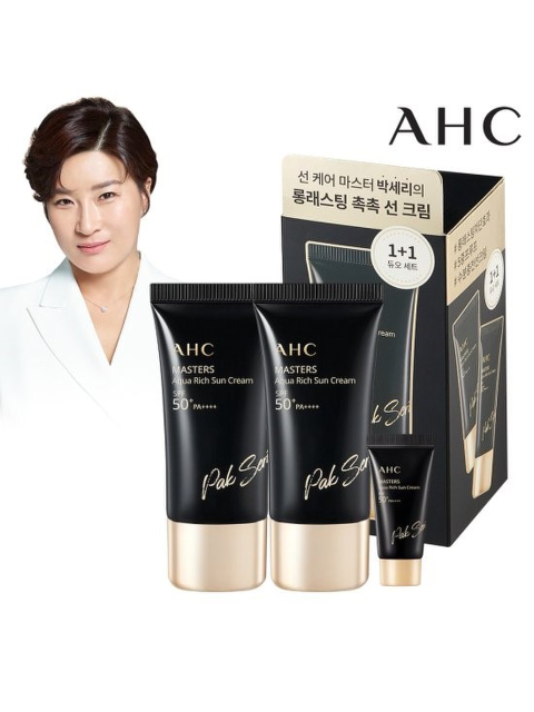 선케어 - 에이에이치씨 (AHC) - AHCX박세리 마스터즈 아쿠아리치 선크림 듀오세트(30mlx2)+선크림 10ml