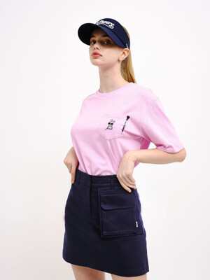 Pocket Skirt-Navy