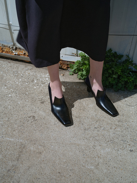 펌프스 - 피에톤 (pieton) - OLTU square pumps_black