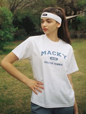 macky-club T-shirt white-blue