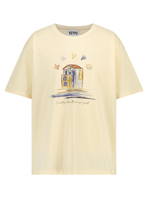 REAS AREA DRAWING T-SHIRT (IVORY)