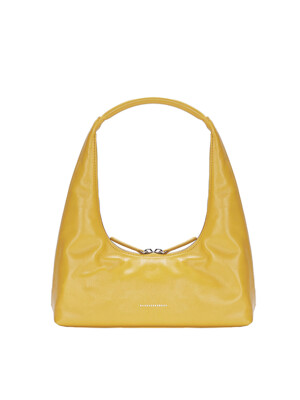 HOBO SHOULDER_yellow glossy plain