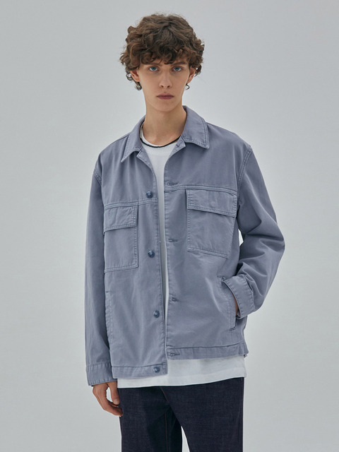 아우터 - 률앤와이 (RYUL + WAI:) - DENIM PIGMENT SAFARI JACKET BLUE