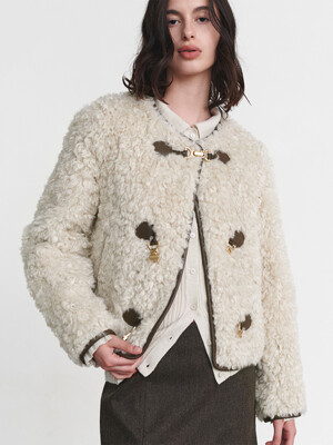 Toggle Point Fur Jacket SM3WJ432-91