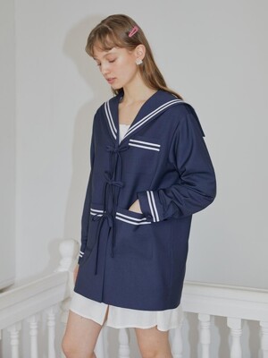 NAVY RIBBON SAILOR JACKET